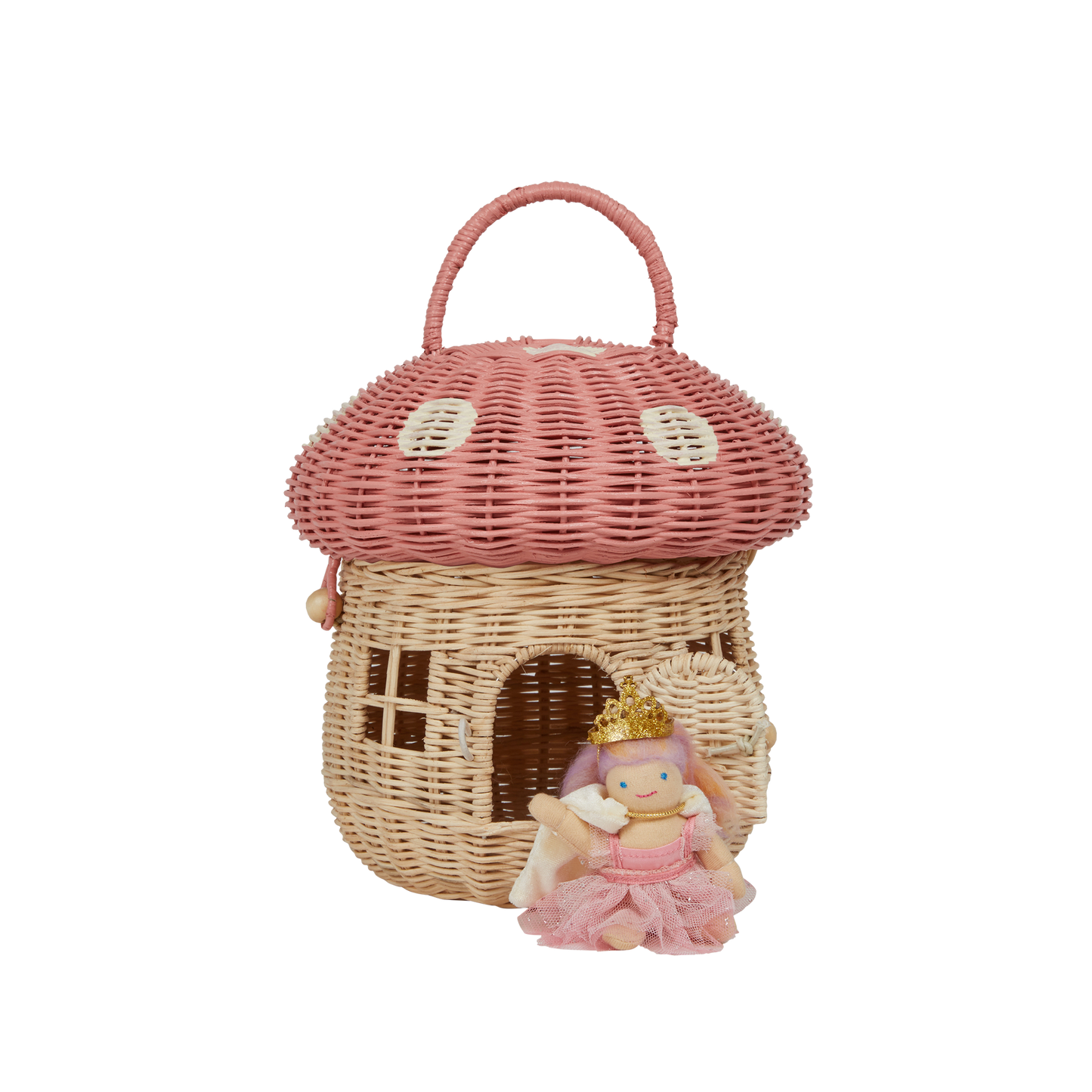 Rattan Mushroom Basket - Musk