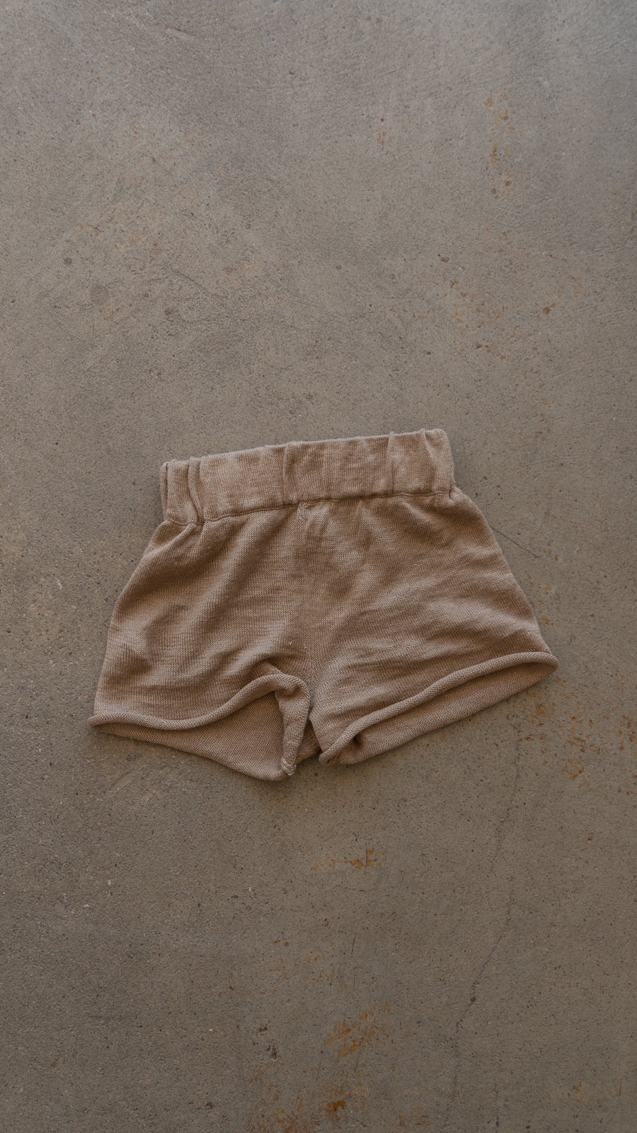Linen weave short Coffee