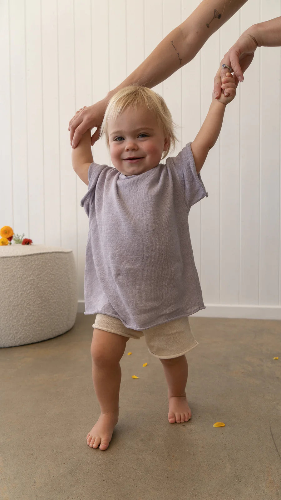 Oversized linen tee Lavenderl