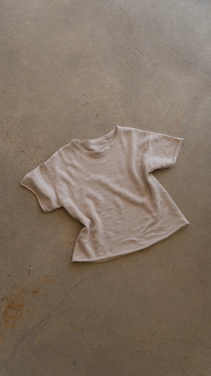 Oversized linen tee Stone