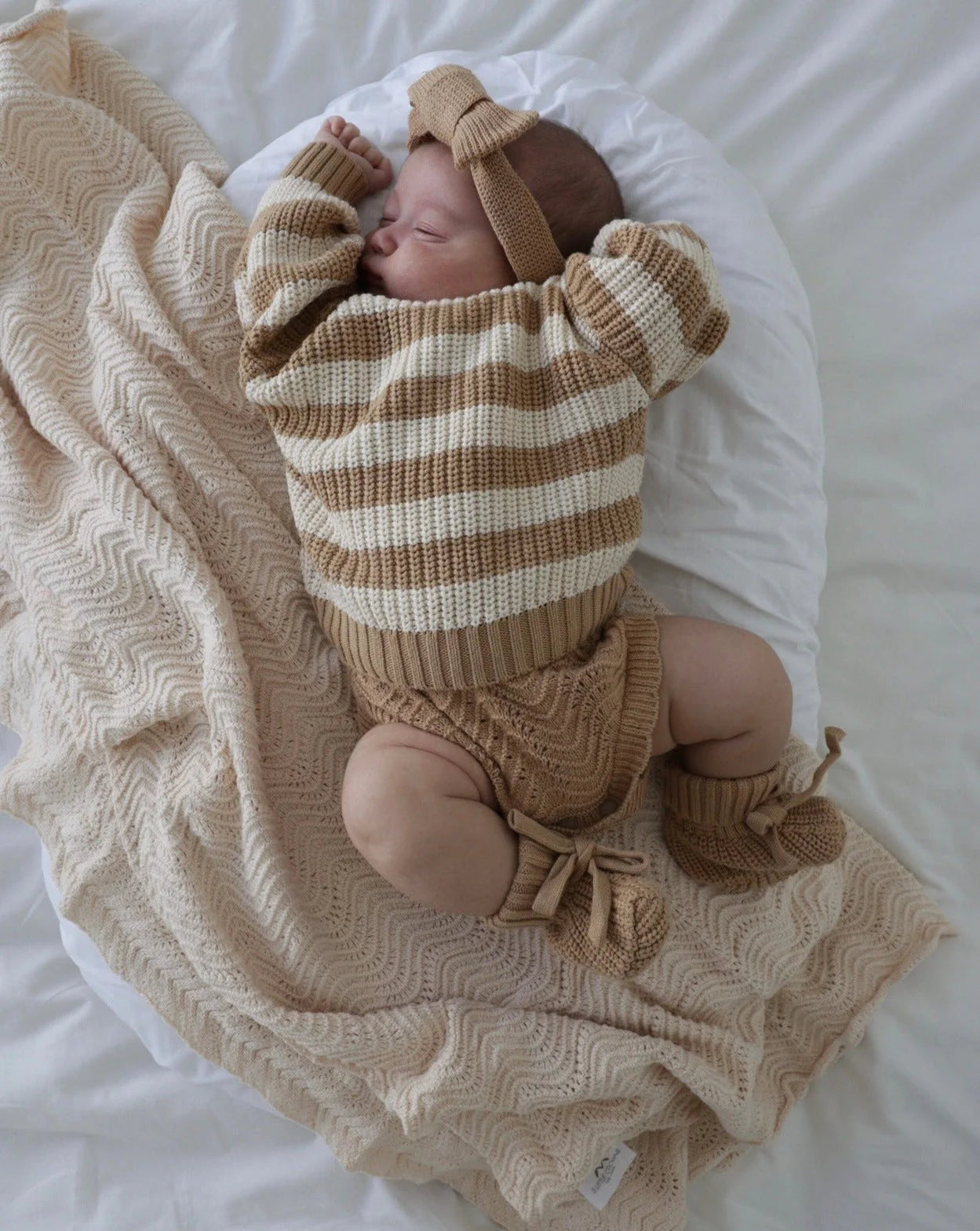 Chunky Knit Jumper - Coco & Oat Stripes