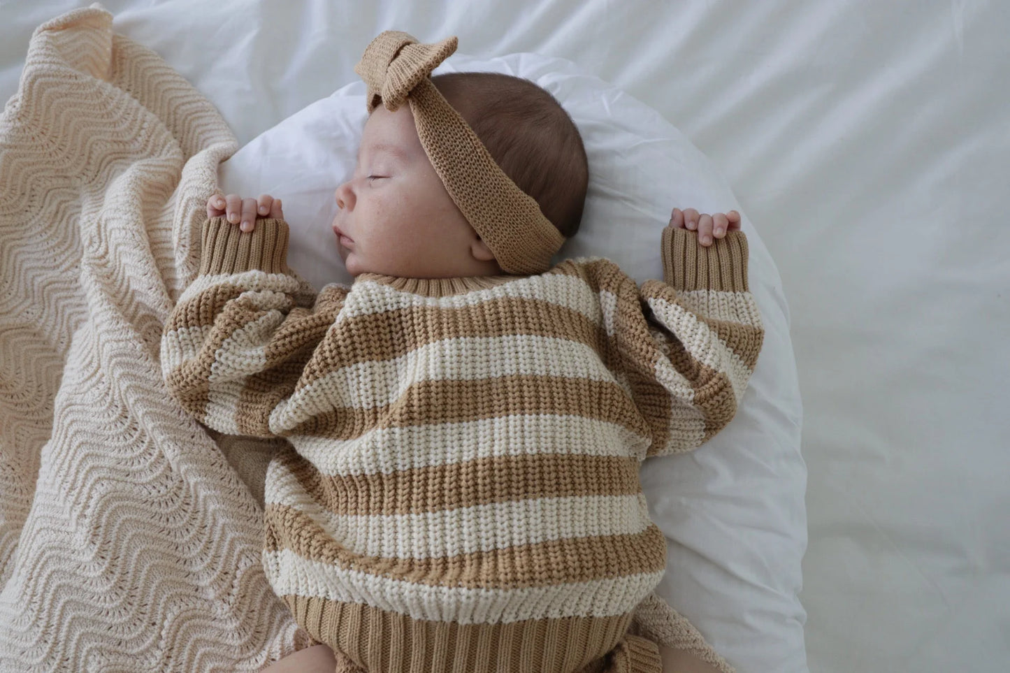 Chunky Knit Jumper - Coco & Oat Stripes