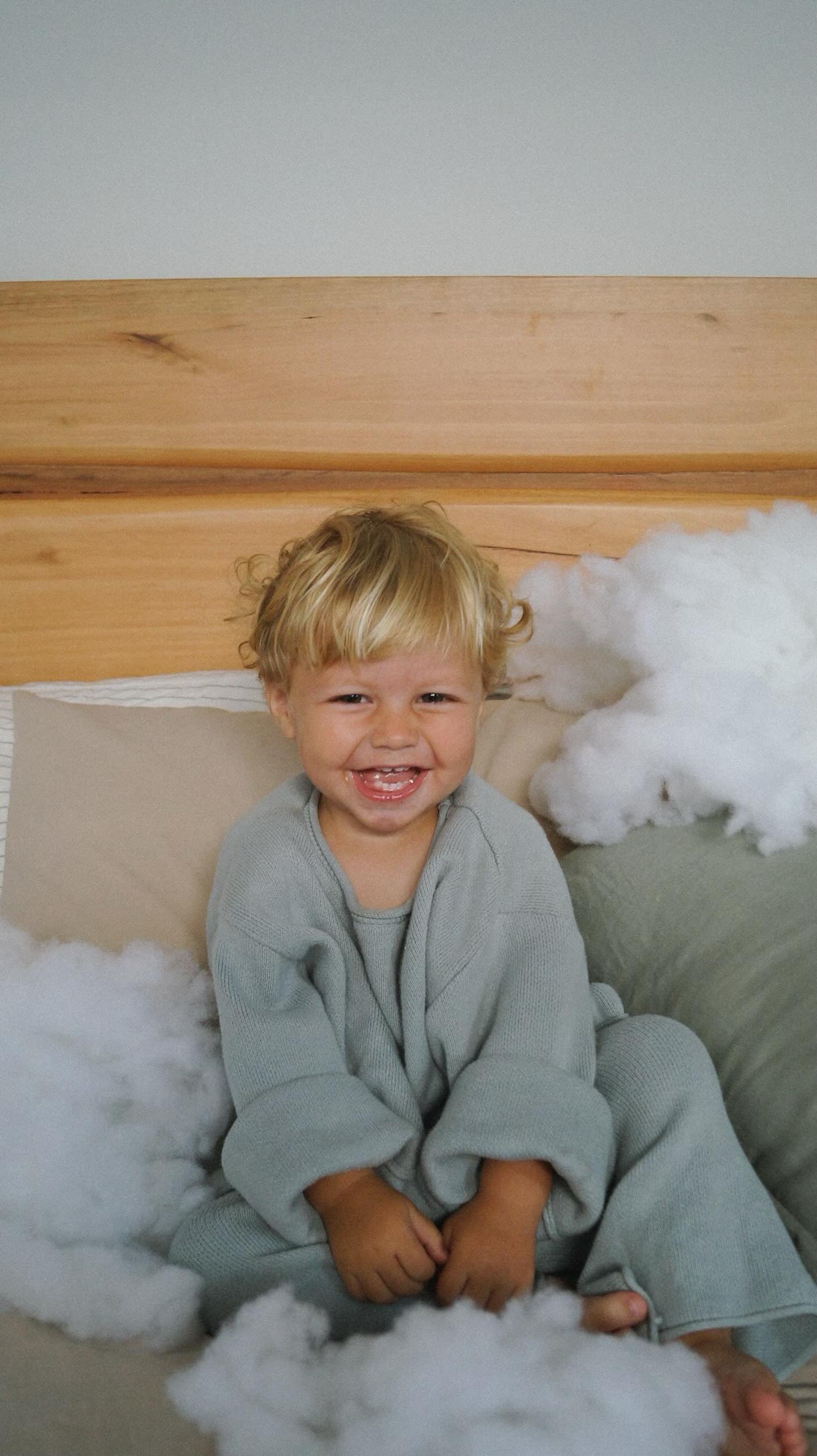 Sky blue knitted set