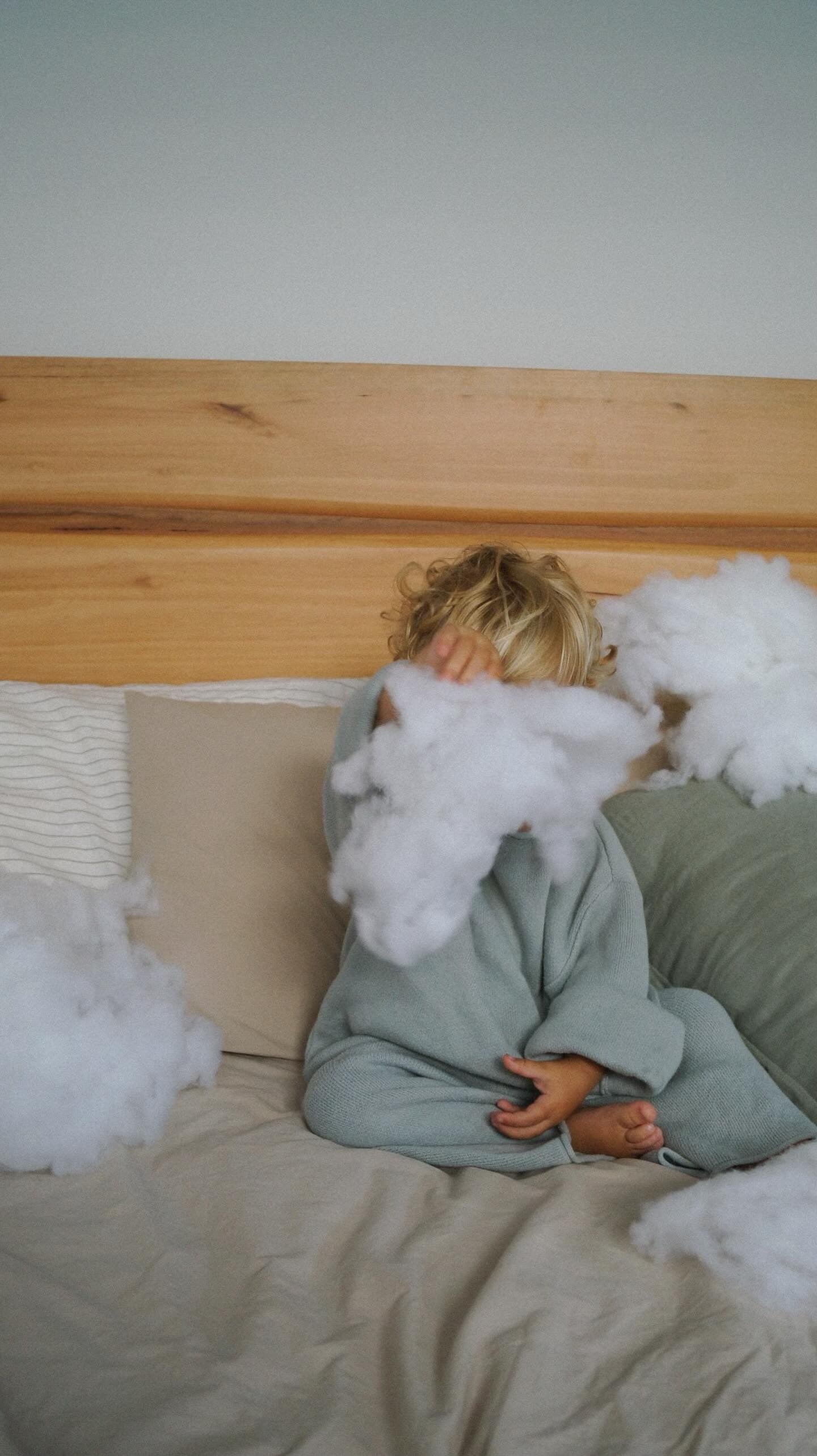 Sky blue knitted set