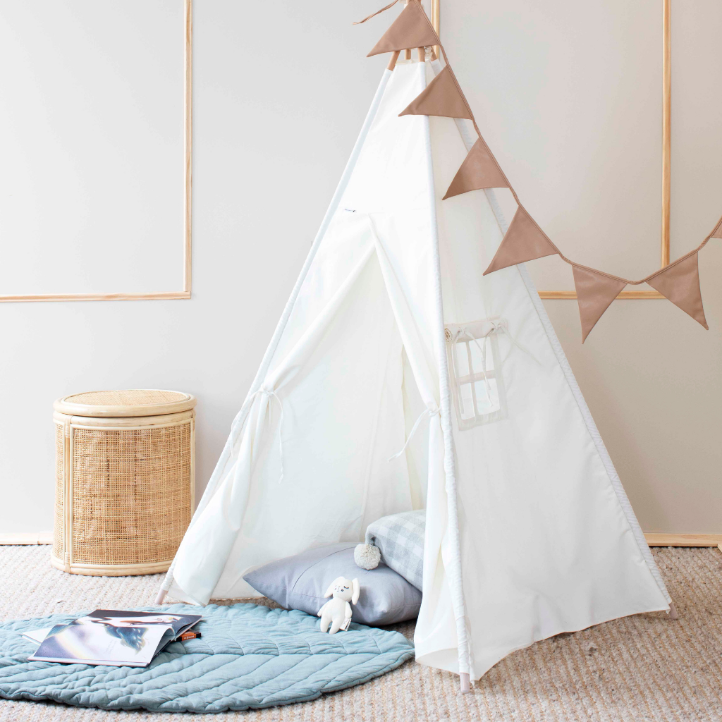 Leaf Cotton Play Mat | Jade