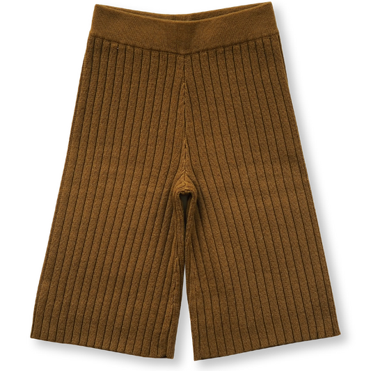 Rib flare pants - moss