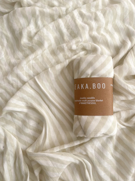 Bamboo/Cotton ~ Nude stripe