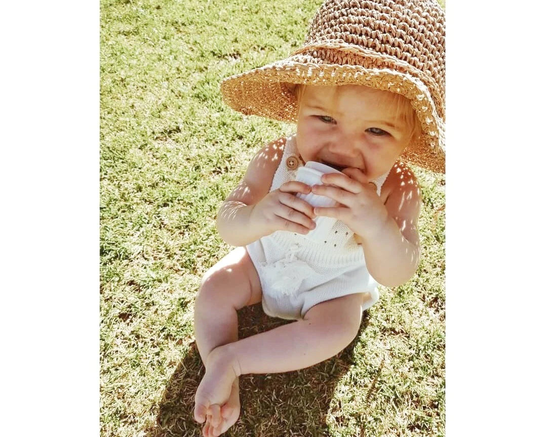 straw hat - natural small