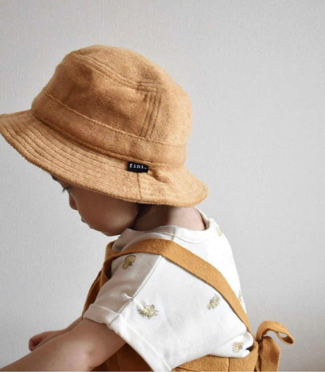 terry bucket hat - golden tan