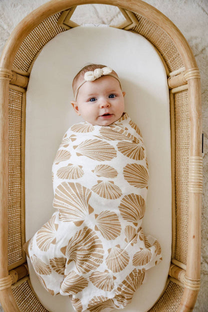 Cotton & Bamboo Swaddle - Coast