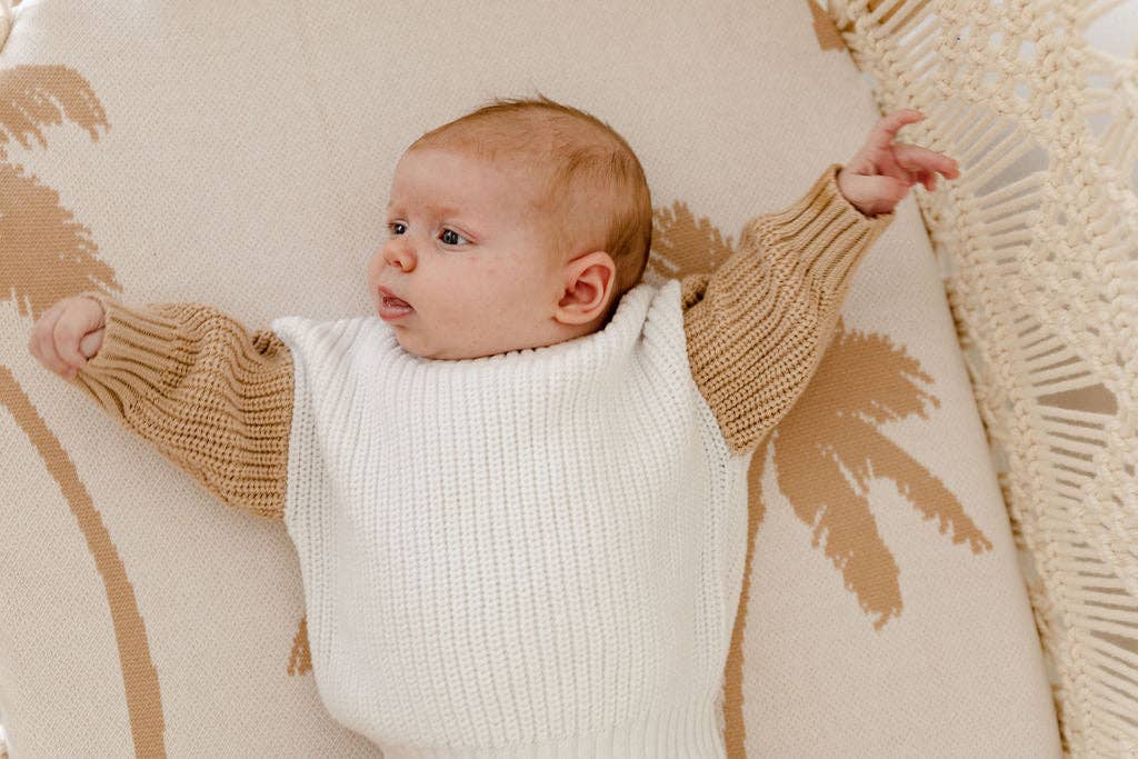 Palm Tree Blanket - Tan