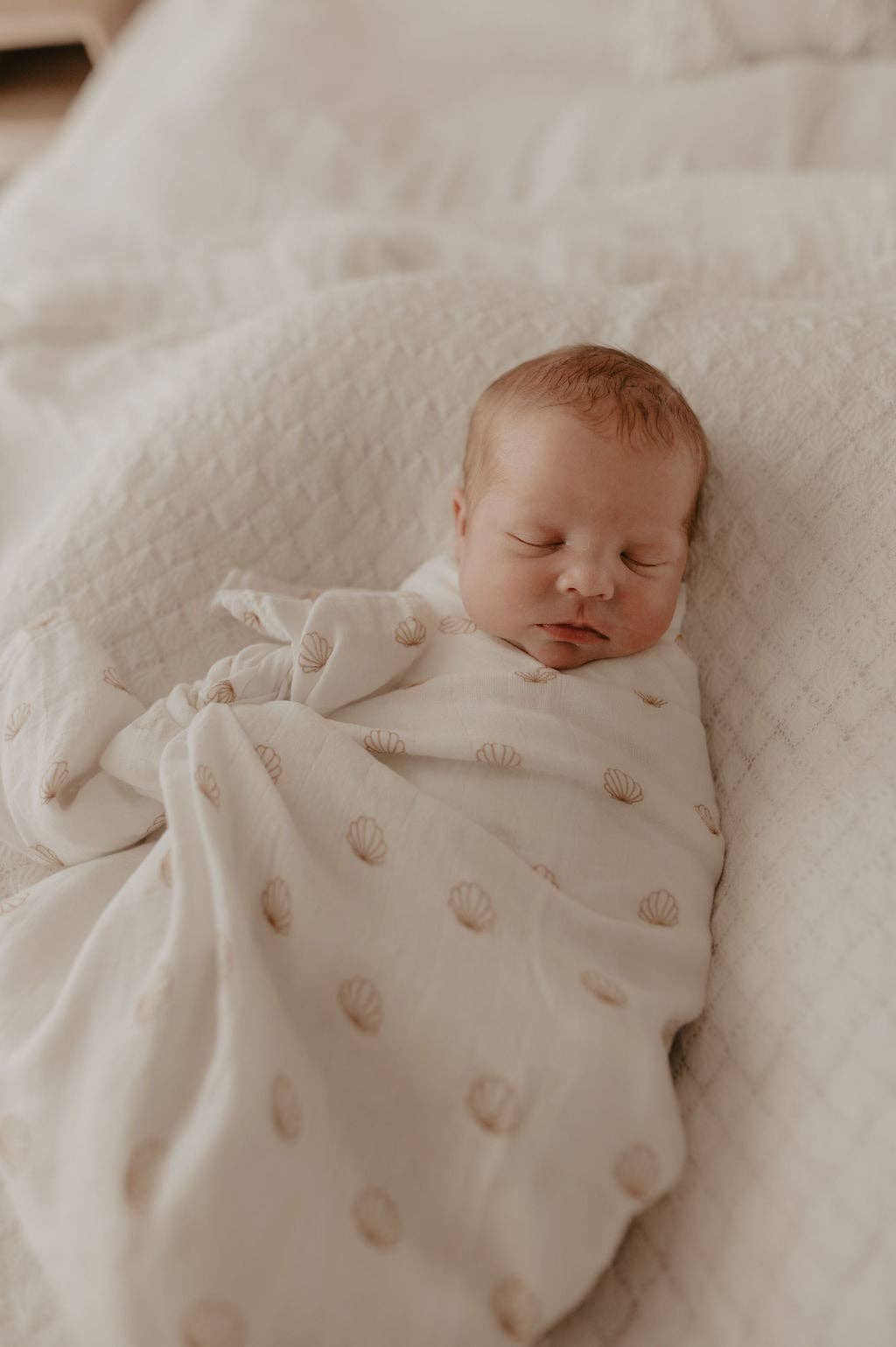 Cotton & Bamboo Swaddle - Nude Shell