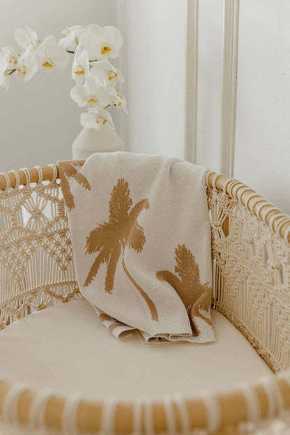 Palm Tree Blanket - Tan