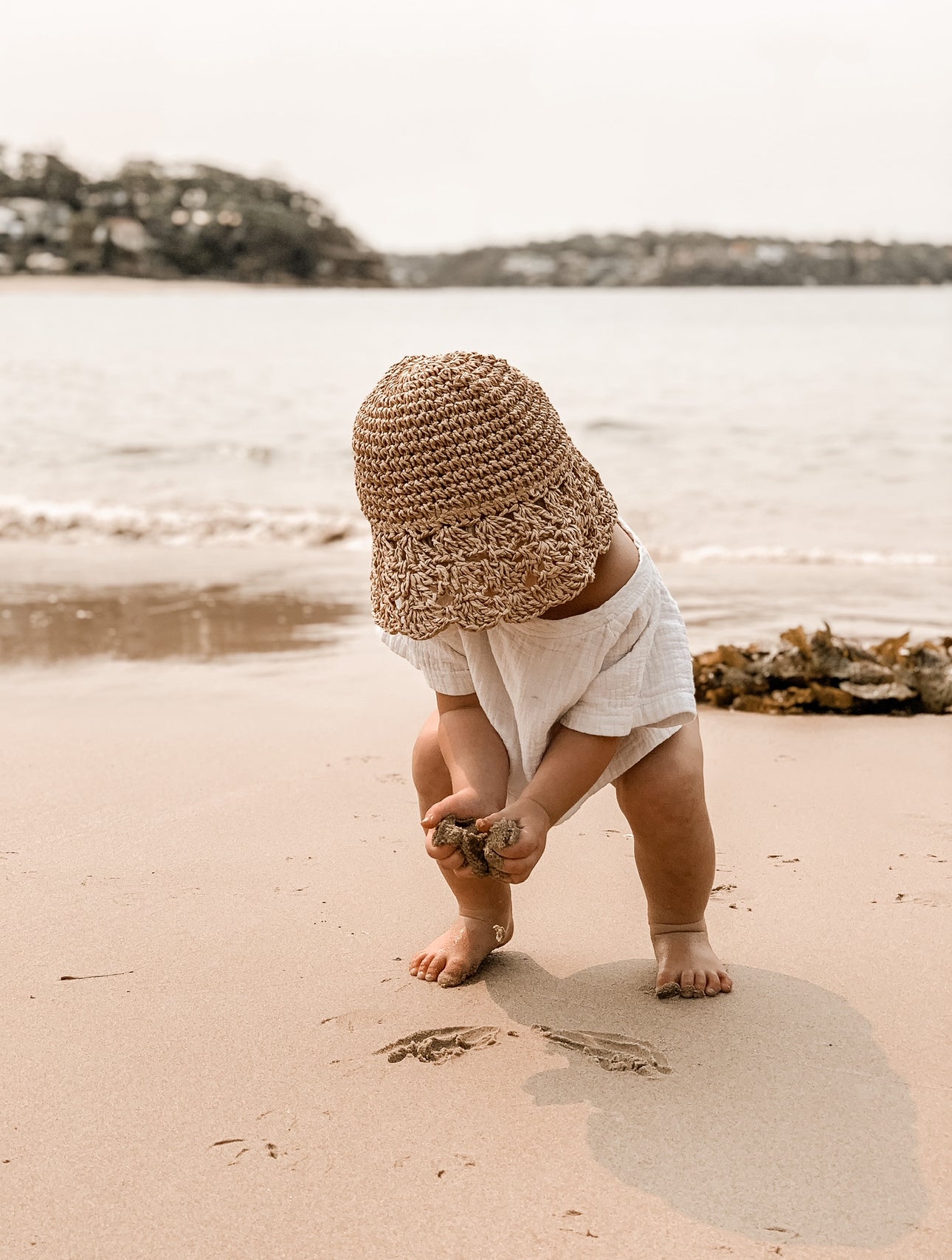 Crochet straw bucket hat natura