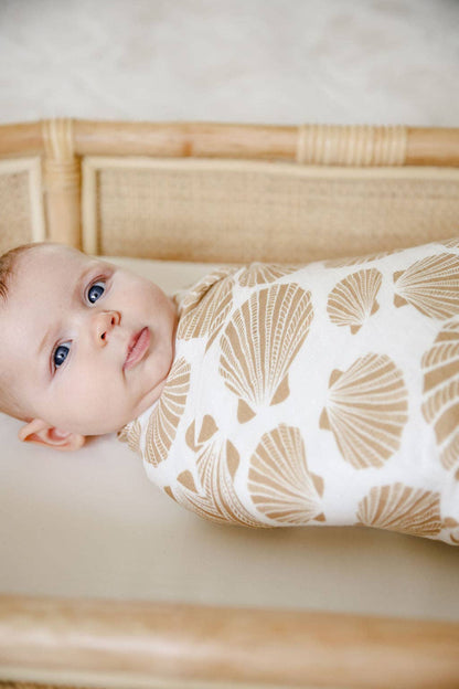 Cotton & Bamboo Swaddle - Coast