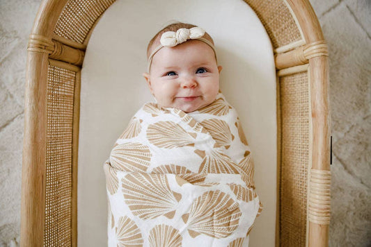 Cotton & Bamboo Swaddle - Coast