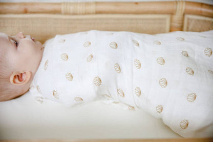 Cotton & Bamboo Swaddle - Nude Shell