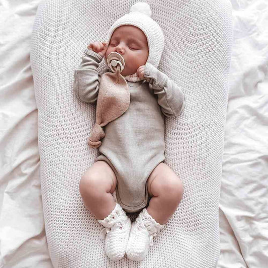 Ivory Merino Wool Bonnet & Booties