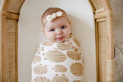 Cotton & Bamboo Swaddle - Coast