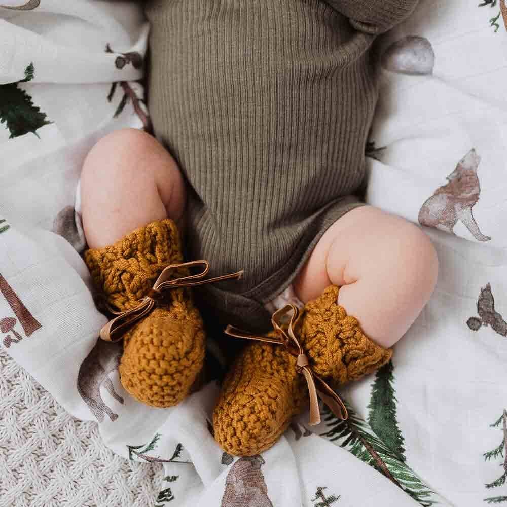 Bronze Merino Wool Bonnet & Booties