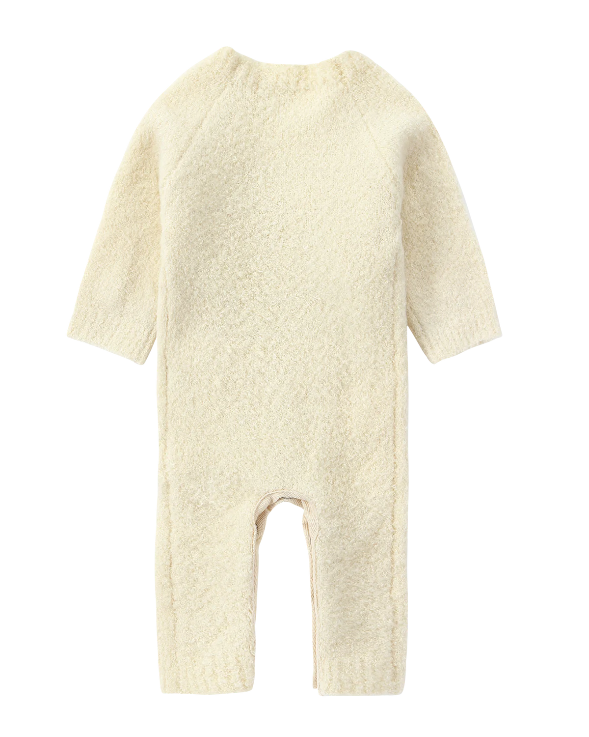 boucle baby kimono overall suit. milk