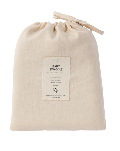 linen swaddle. eggshell