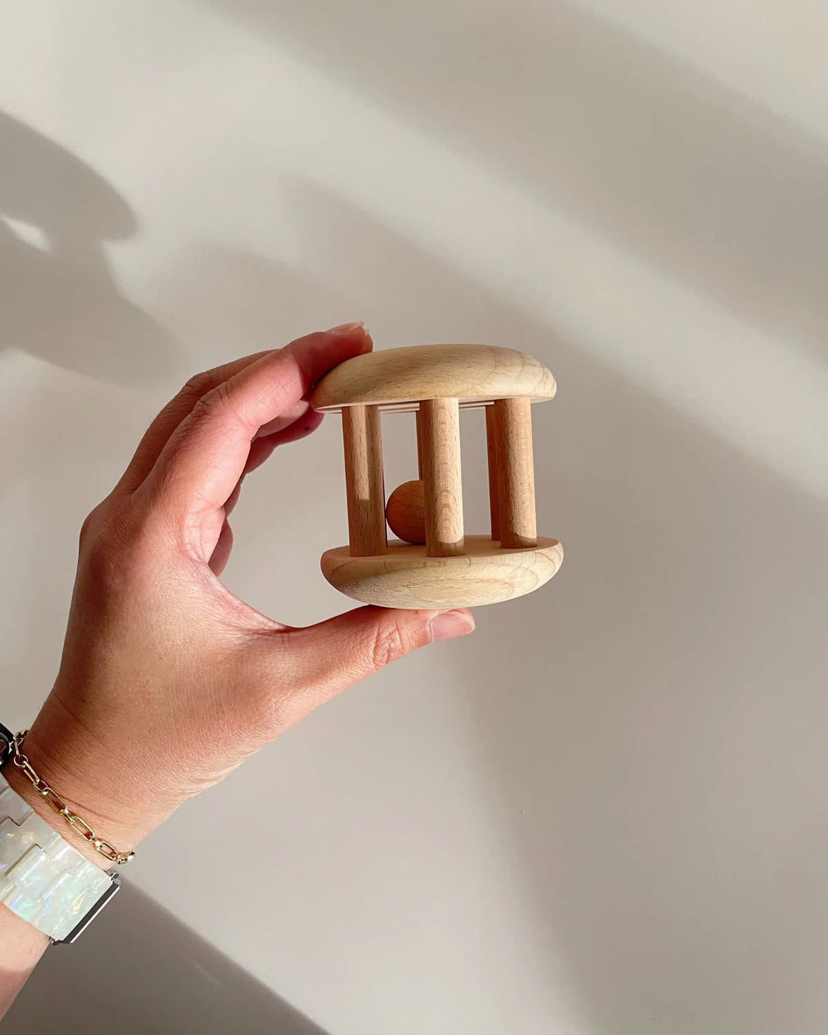 baby wooden rattle toy