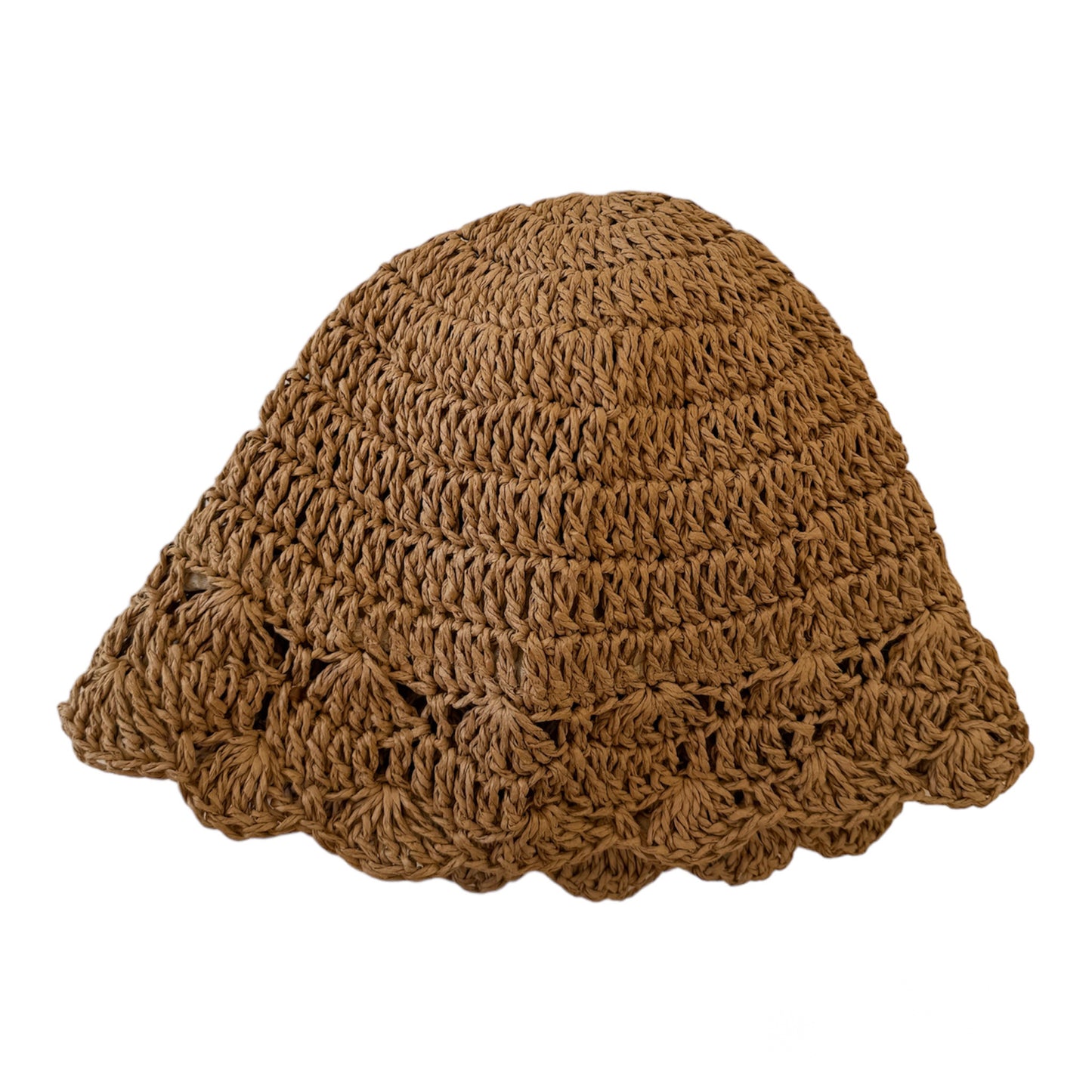 Crochet straw bucket hat natura