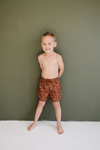 Dark Rust Surf Swim Shorts