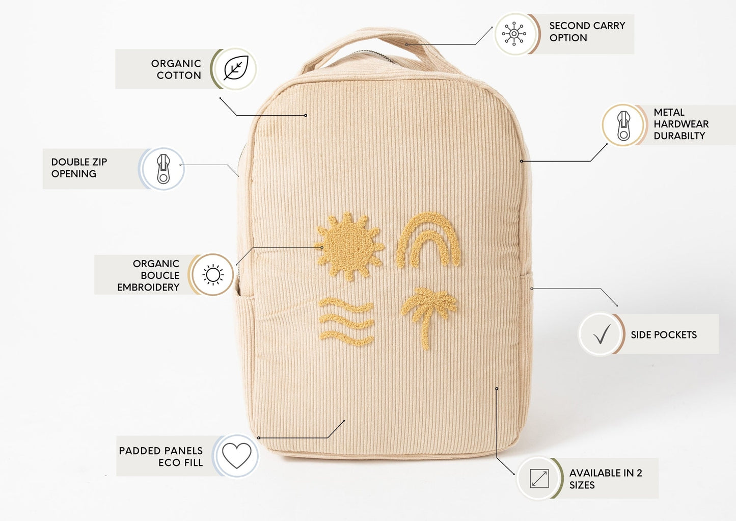 Solstice Organic mini Backpack - Beige