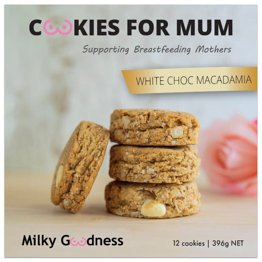 White Chocolate Chip & Macadamia Lactation Cookies by Milky Goodness