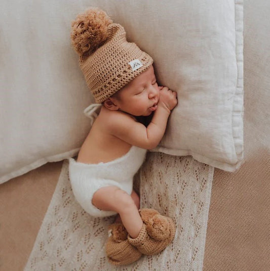 My First Beanie & Booties Set - Coco