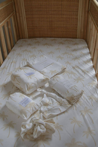 Cotton & Bamboo Swaddle - Tan Palm Tree