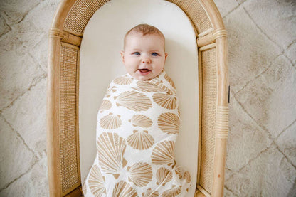 Cotton & Bamboo Swaddle - Coast