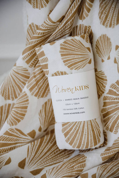 Cotton & Bamboo Swaddle - Coast