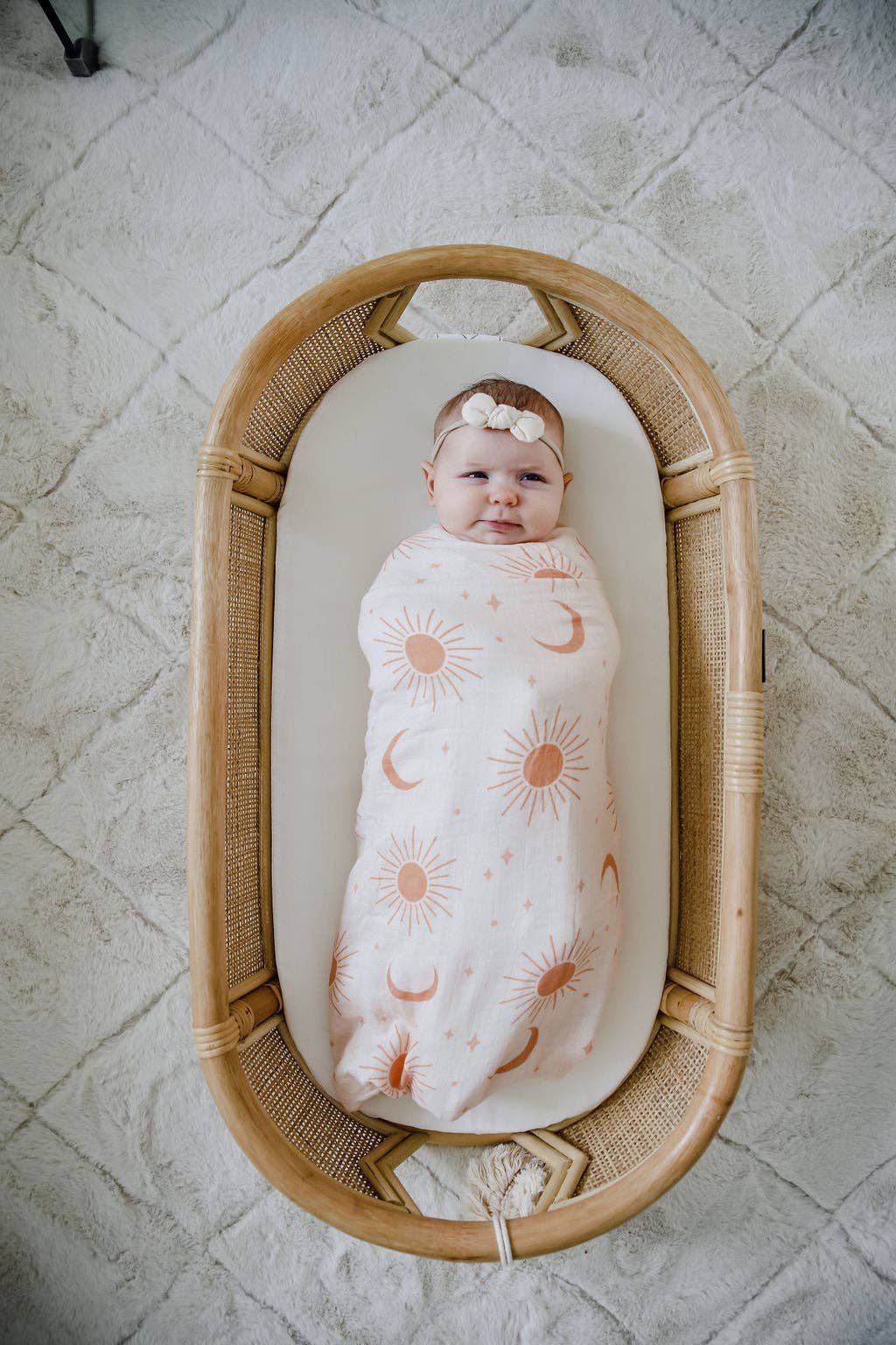 Cotton & Bamboo Swaddle - Soleil