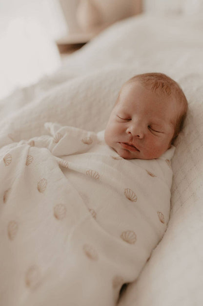 Cotton & Bamboo Swaddle - Nude Shell