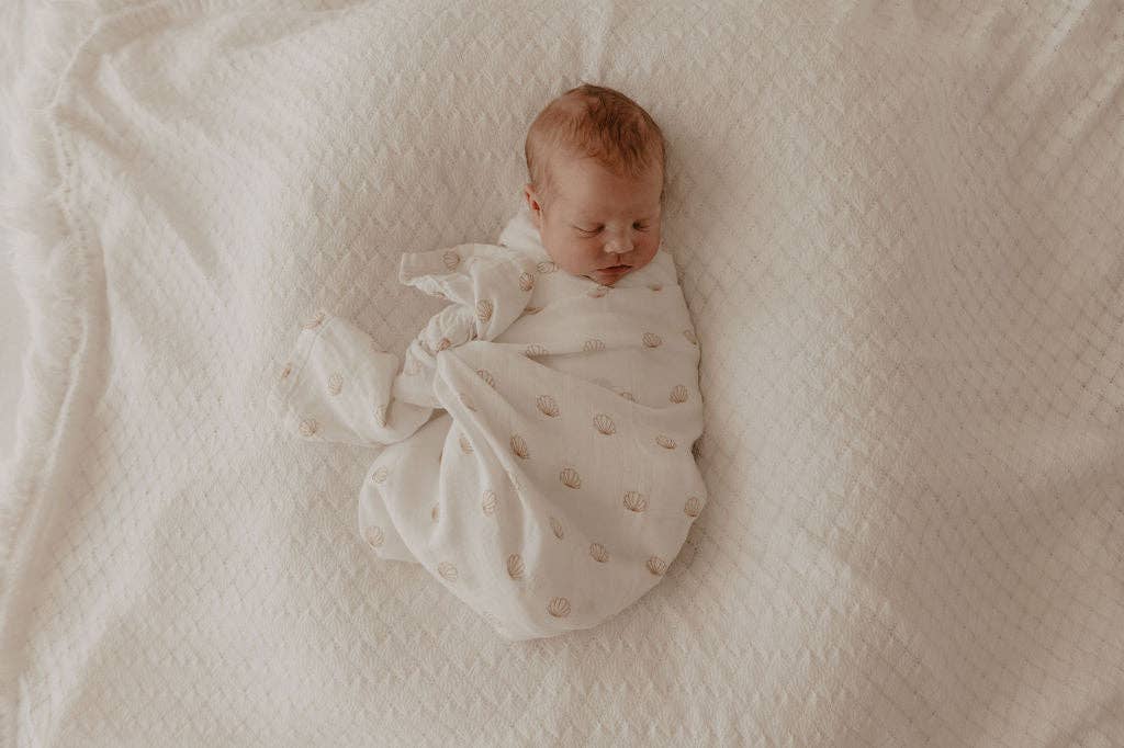 Cotton & Bamboo Swaddle - Nude Shell