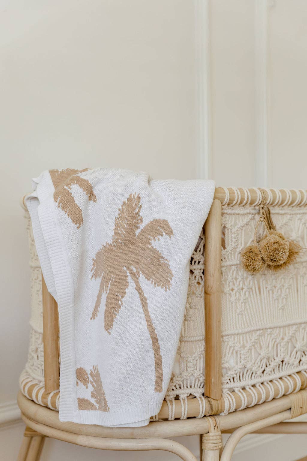 Palm Tree Blanket - Tan