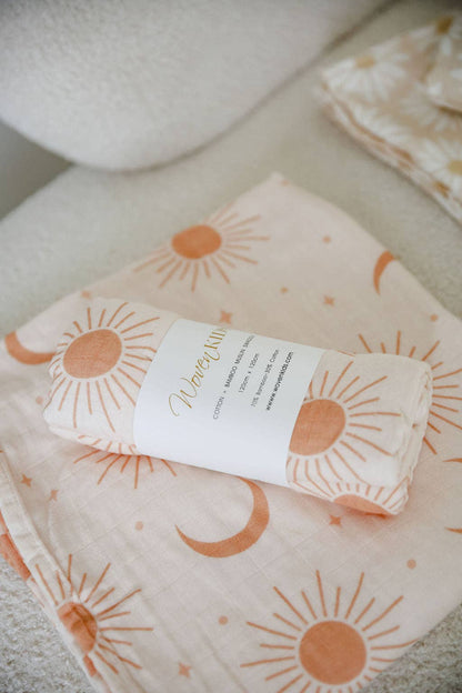 Cotton & Bamboo Swaddle - Soleil