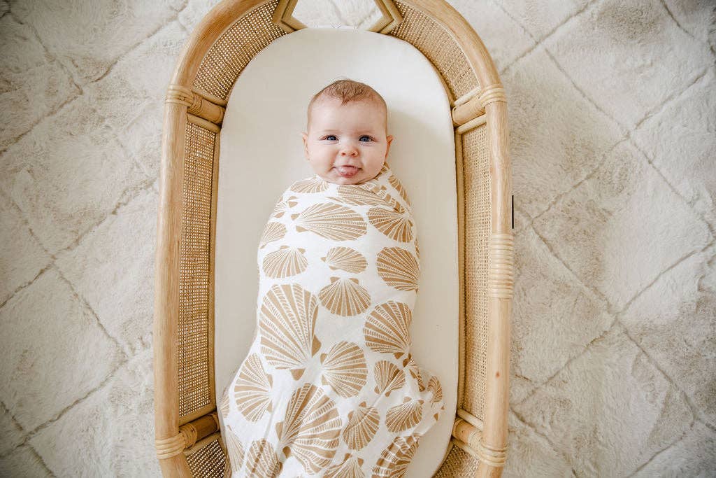 Cotton & Bamboo Swaddle - Coast