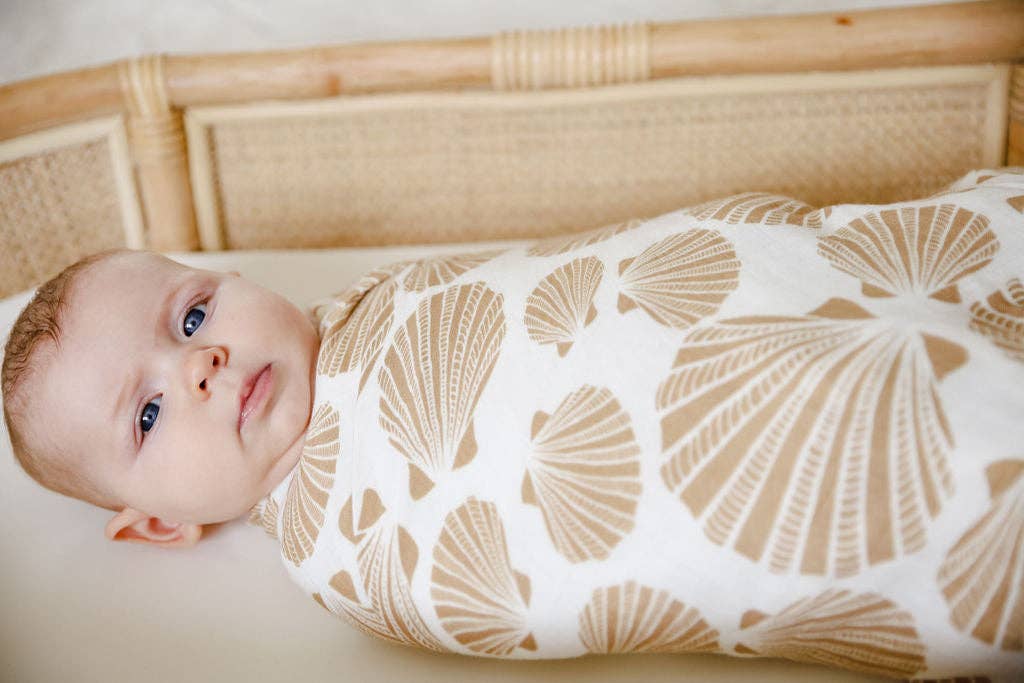 Cotton & Bamboo Swaddle - Coast