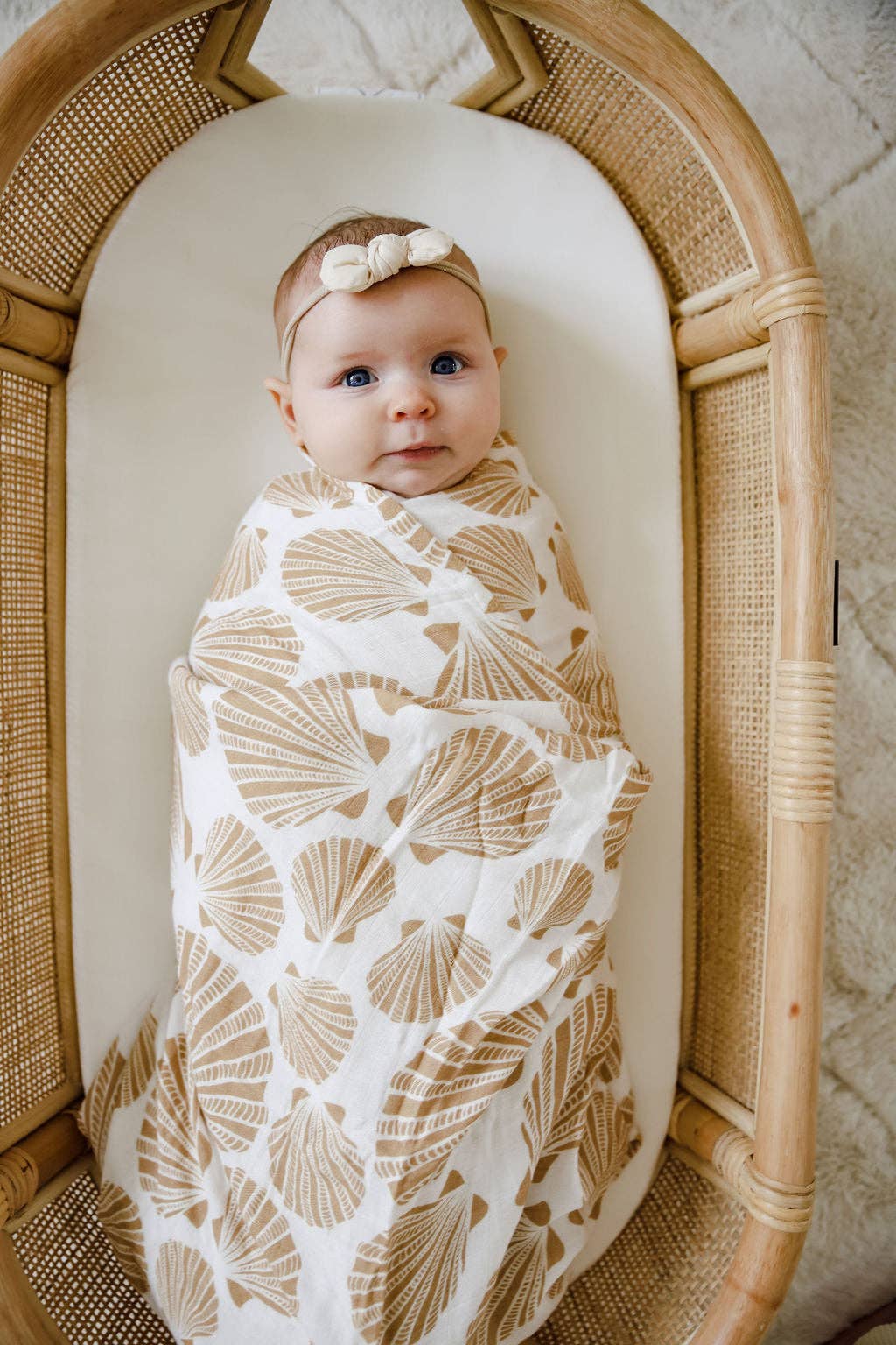 Cotton & Bamboo Swaddle - Coast