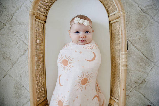 Cotton & Bamboo Swaddle - Soleil