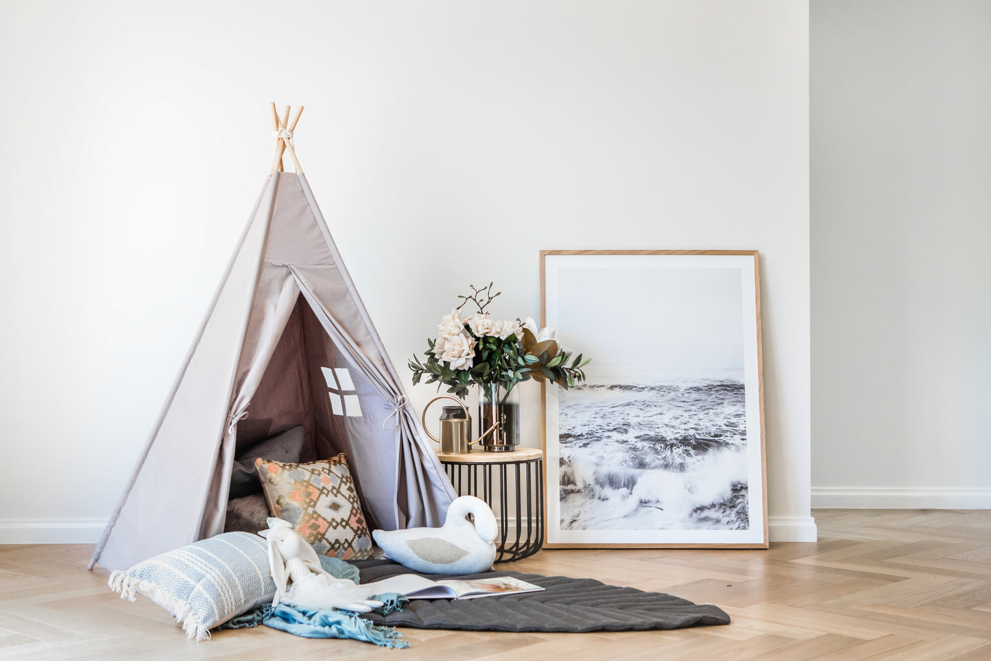 Kids Teepee Tent | Grey