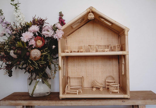 Rattan doll house