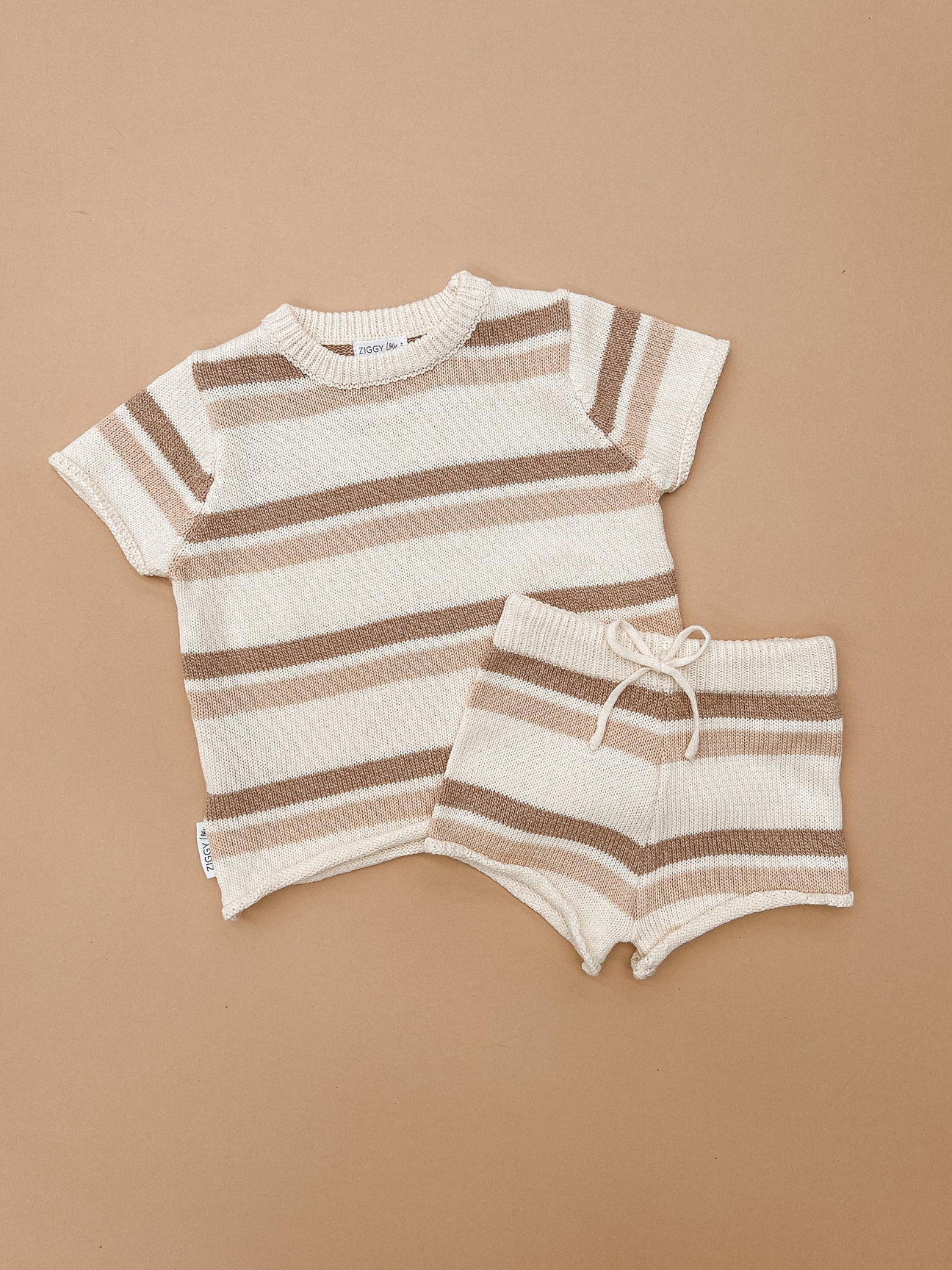 KNITTED TEE | CLAY STRIPES
